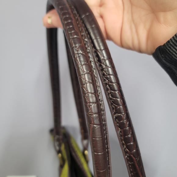 Nicole Miller Paisley Croc Embossed Laptop Tote - Picture 9 of 9